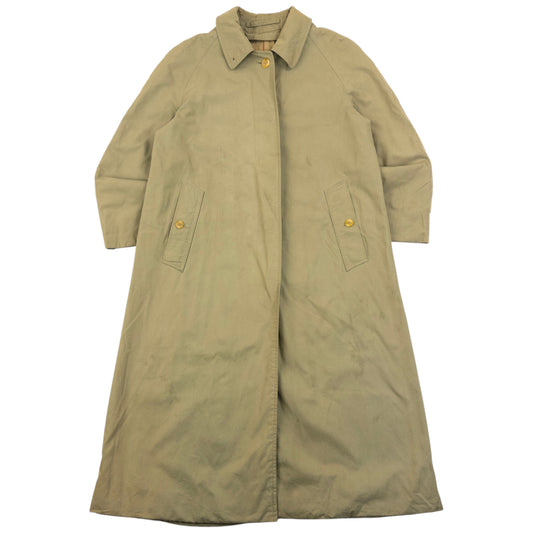 Vintage 90s Burberry Nova Check Lined Trench Jacket Womens Size S