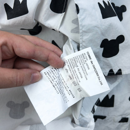 Vintage 2009 Comme Des Garçons X Bearbrick Medicom Toy Long Sleeve Button Up Shirt Size S