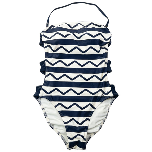 Vintage 90s Dior Sports Striped Cut-Out Swimming Costume Womens Size M