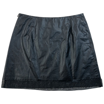 Vintage 2000s Versace Jeans Couture Faux Leather Mini Skirt Womens Size W26