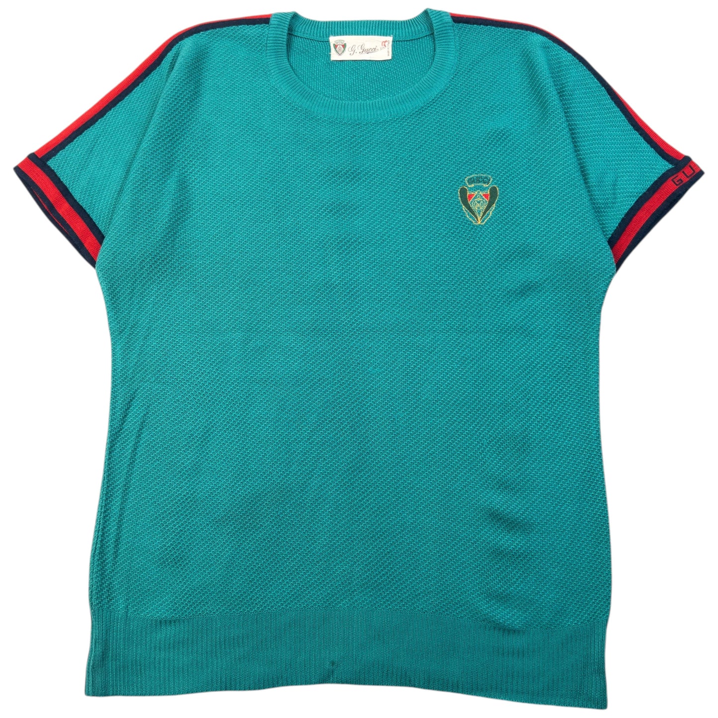 Vintage 80s Gucci Knit T Shirt Womens Size S