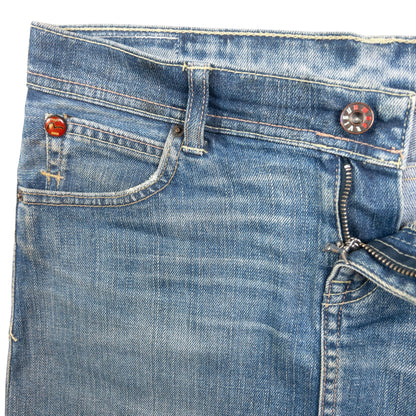 Vintage Puma X Evisu Double Gull Japanese Denim Mini Skirt Womens Size W30