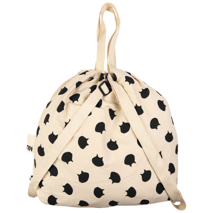 Vintage Ne-Net By Issey Miyake Cat Pattern Drawstring Backpack
