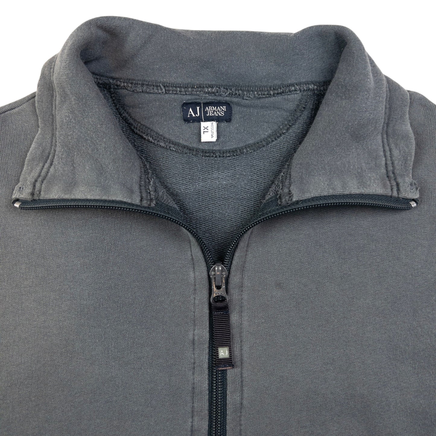 Vintage Armani Jeans Zip Up Sweatshirt Size M
