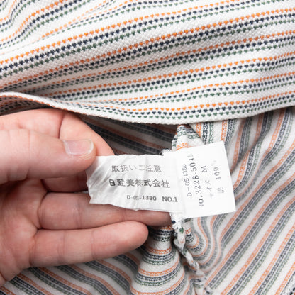 Vintage 90s Issey Miyake Striped Polo Shirt Size M