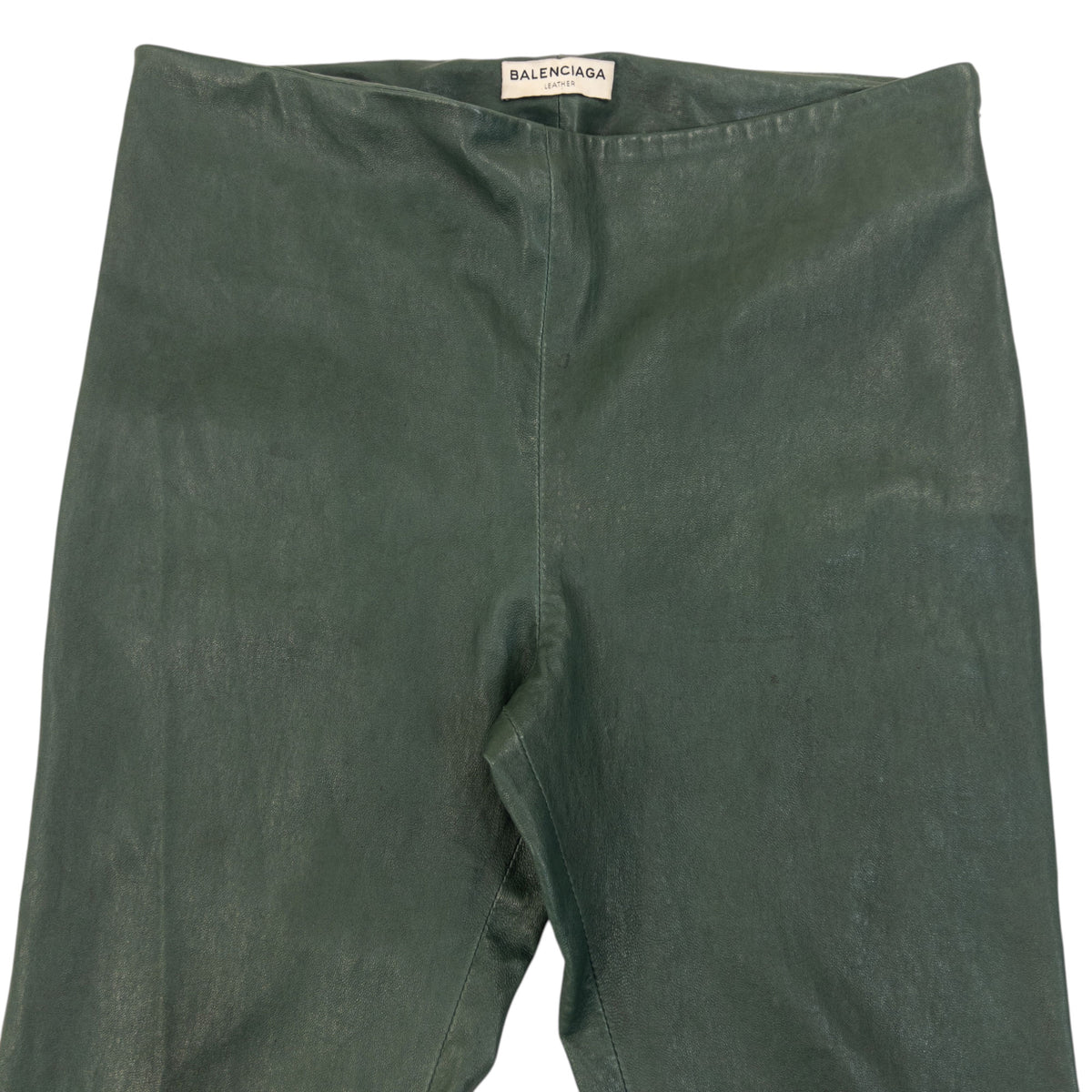 Vintage 2013 Balenciaga Zip Cuff Leather Trousers Womens Size W29