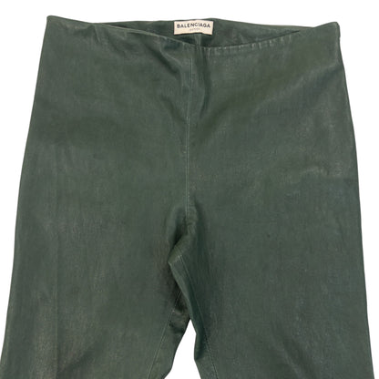 Vintage 2013 Balenciaga Zip Cuff Leather Trousers Womens Size W29