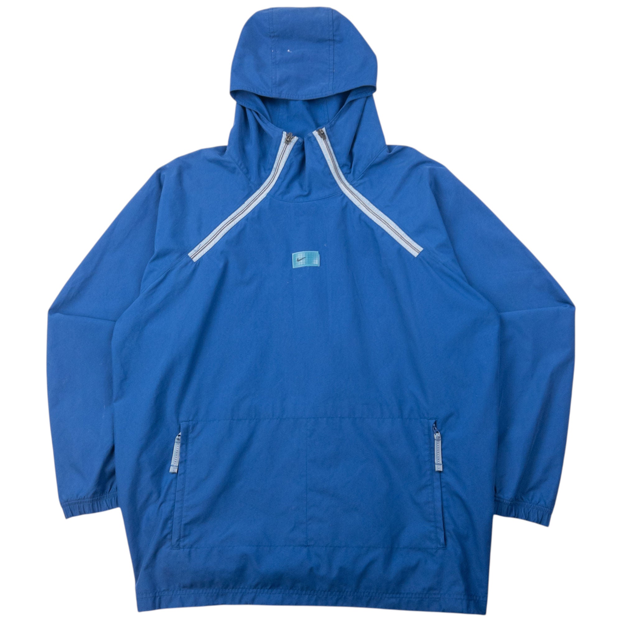 Vintage 2000s Nike Double Q Zip Hooded Jacket Size L