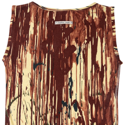 Vintage 1998 Jean Paul Gaultier Jean's Blood Drip Print Maxi Dress Womens Size L
