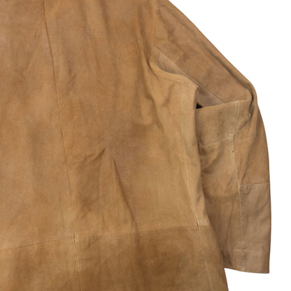 Vintage 90s Hugo Boss Button Up Suede Jacket Size XL