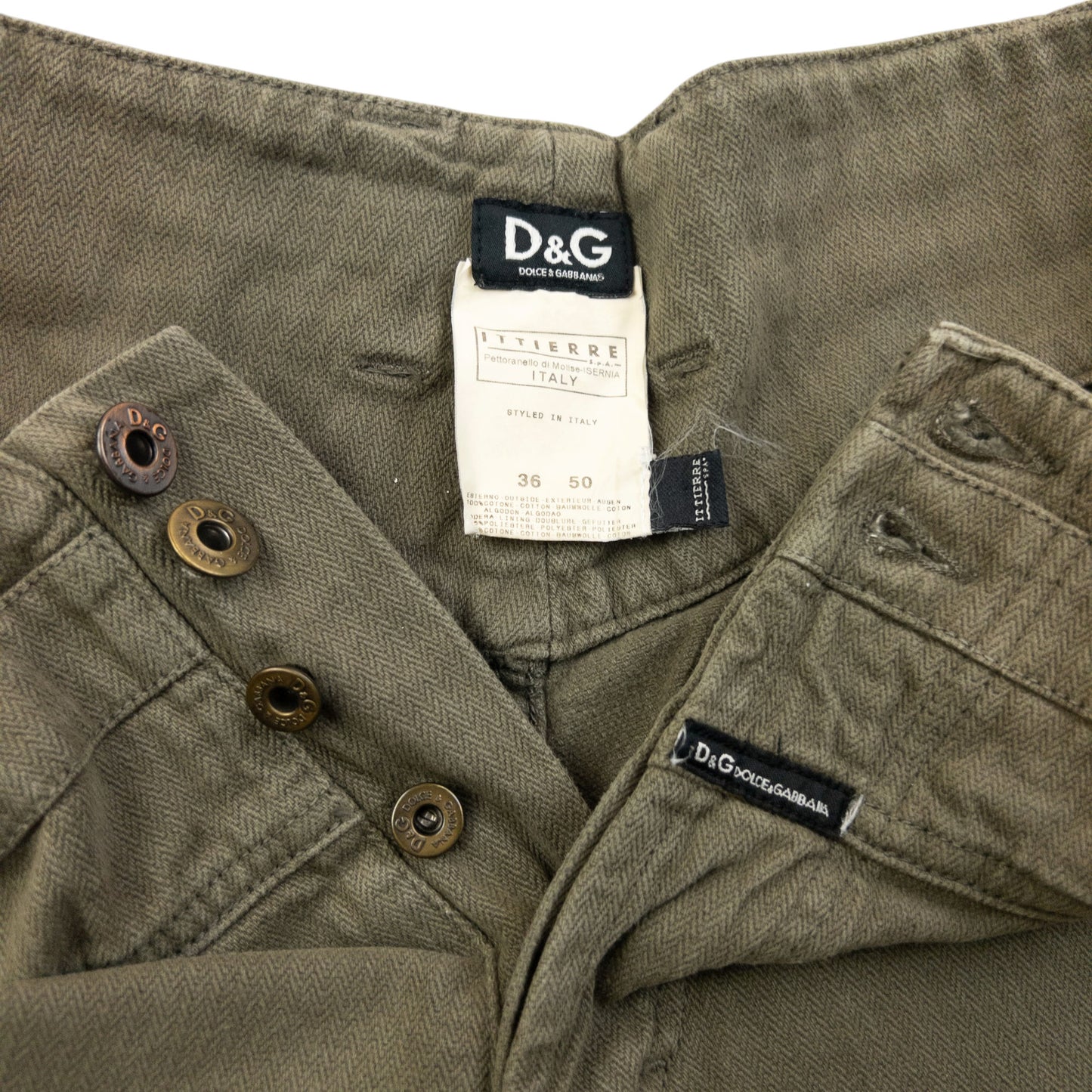 Vintage 2003 Dolce & Gabbana Zip Cuff Denim Jeans Size W34