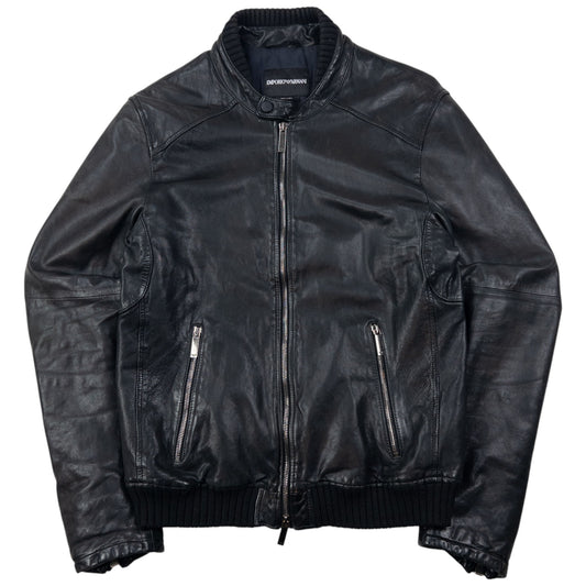 Vintage Emporio Armani Leather Jacket Size S