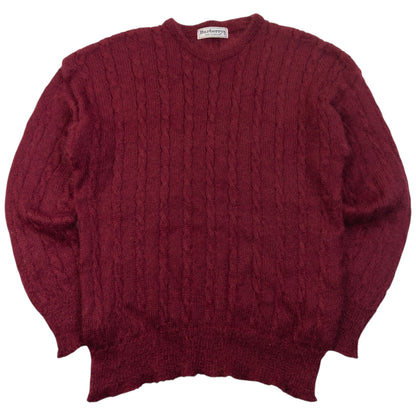Vintage 90s Burberry Mohair Knit Jumper Size S