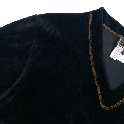 Vintage 2000s Fendi Velour Jumper in black, photo 5