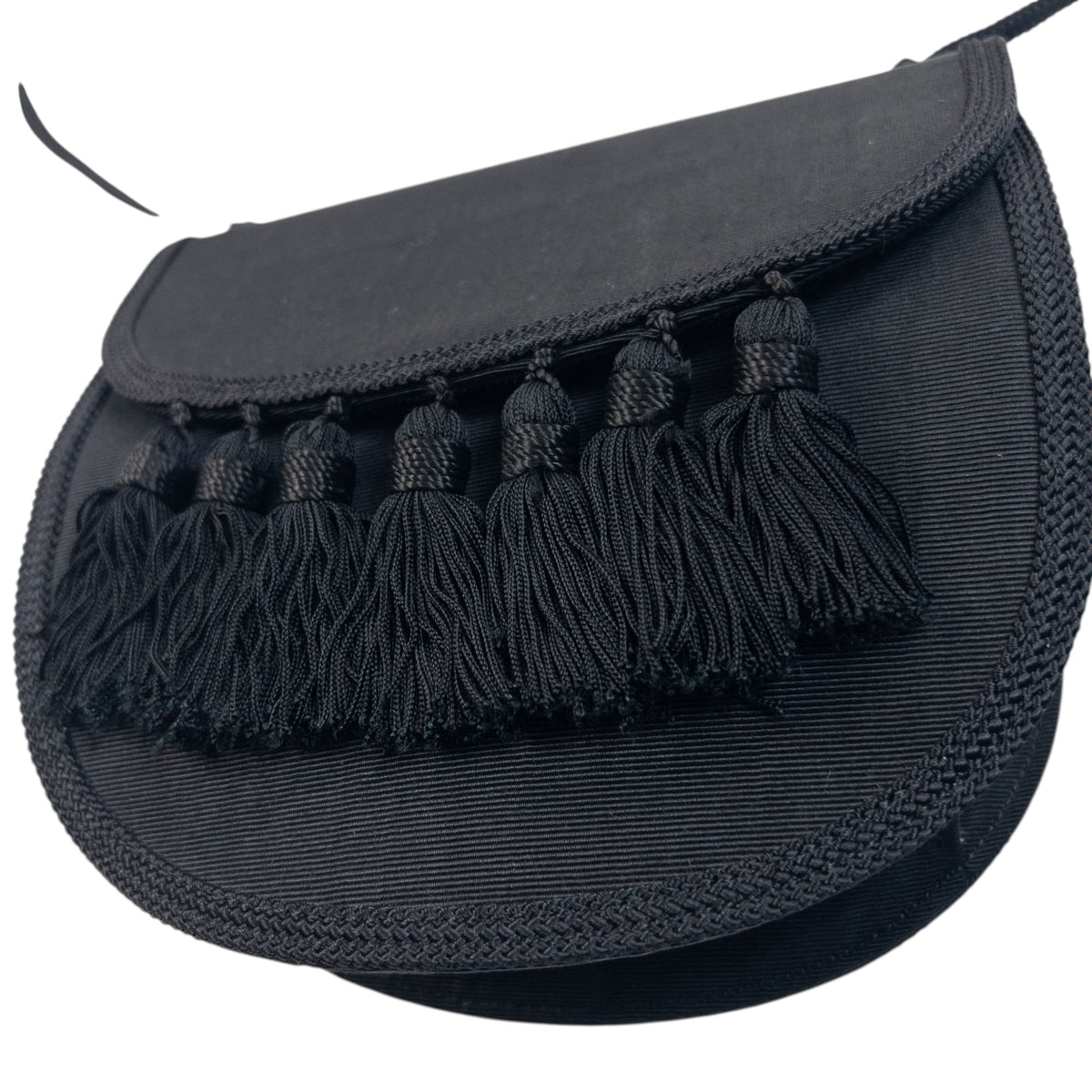 Vintage 90s YSL Yves Saint Laurent Tassel Crossbody Bag in black, photo 6