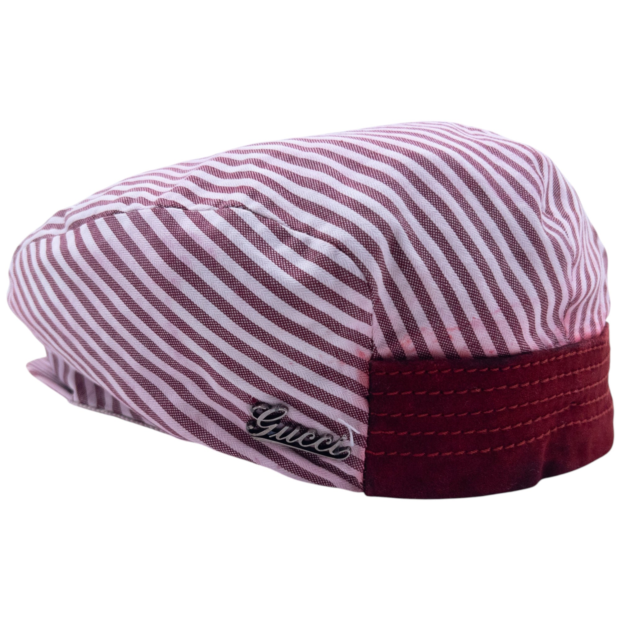Vintage 2000s Gucci Striped Flat Cap Hat Size XL