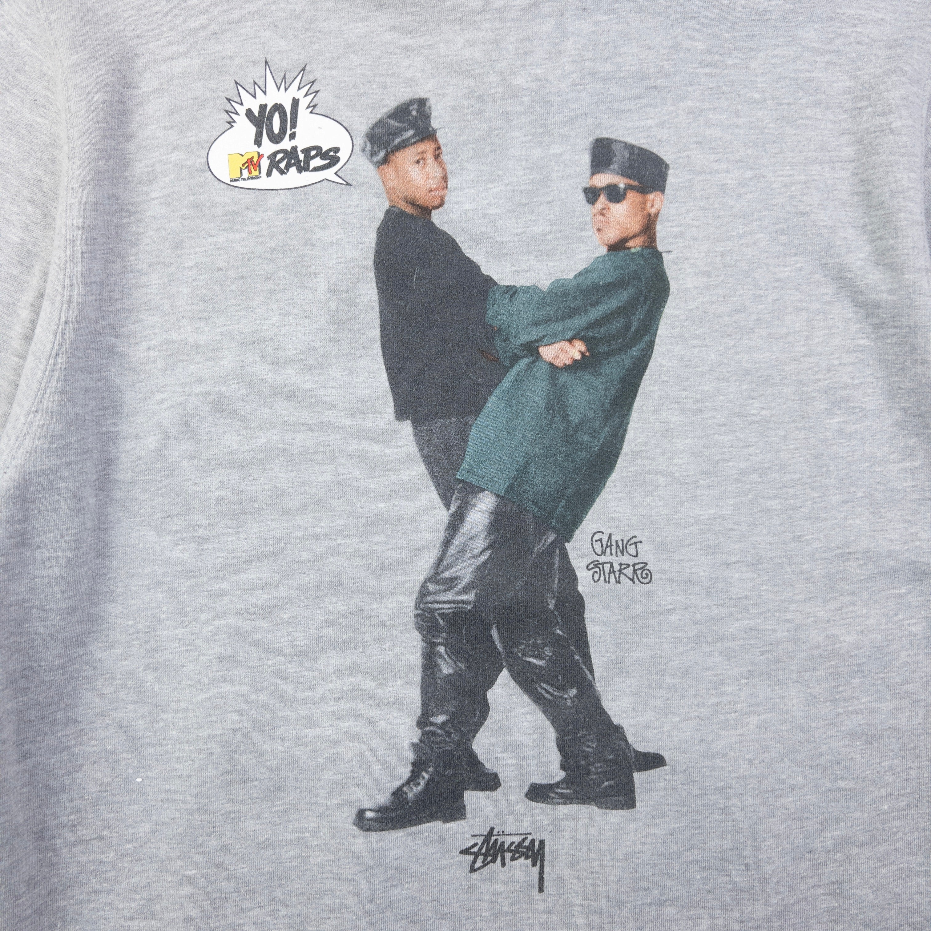 Vintage Stussy MTV Gang Starr Graphic Hoodie Size L