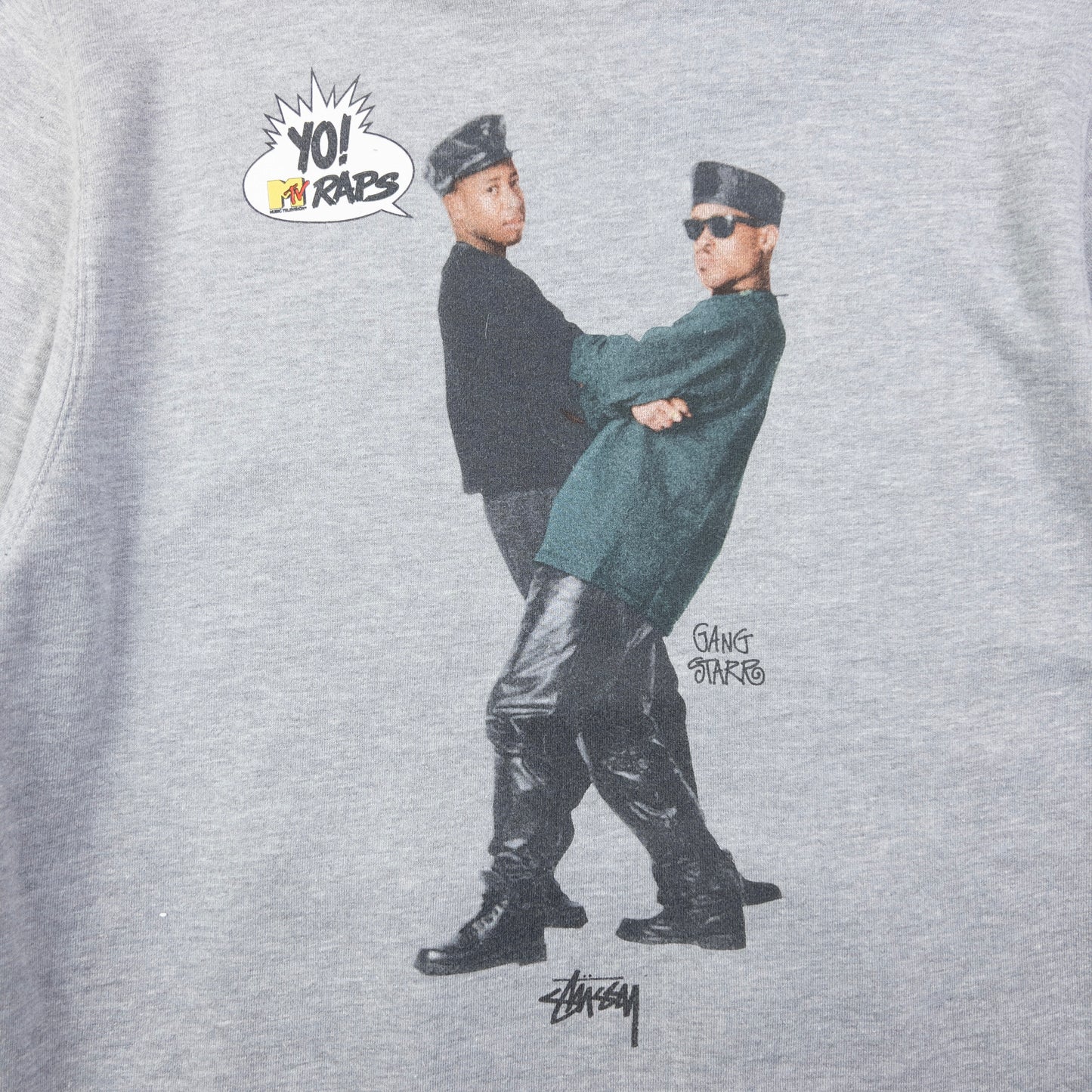 Vintage Stussy MTV Gang Starr Graphic Hoodie Size L
