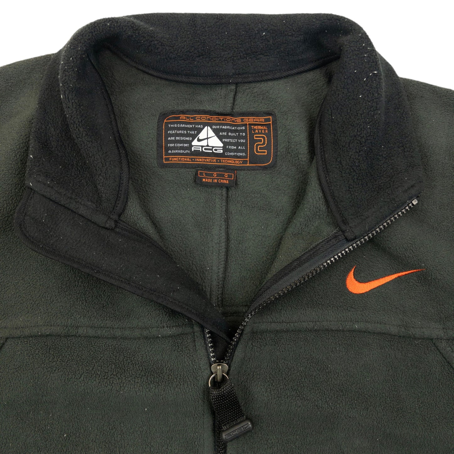 Vintage 2000s Nike ACG Therma-Fit Fleece Jacket Size L