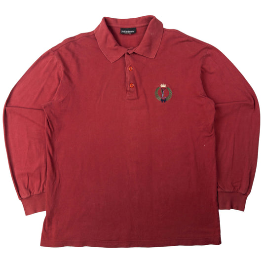 Vintage YSL Yves Saint Laurent Long Sleeve Polo Shirt Size M