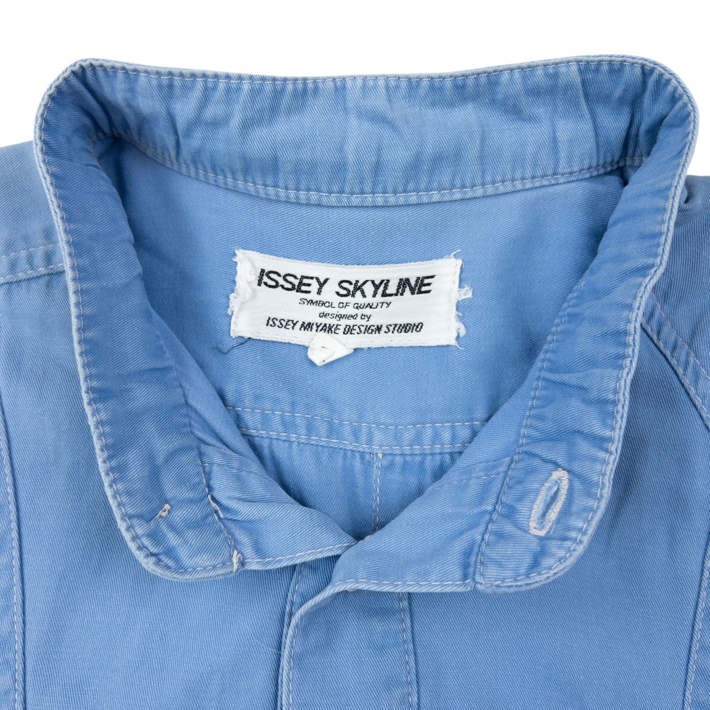 Vintage 80s Issey Miyake Skyline Long Sleeve Button Up Shirt Size S