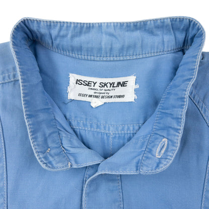 Vintage 80s Issey Miyake Skyline Long Sleeve Button Up Shirt Size S