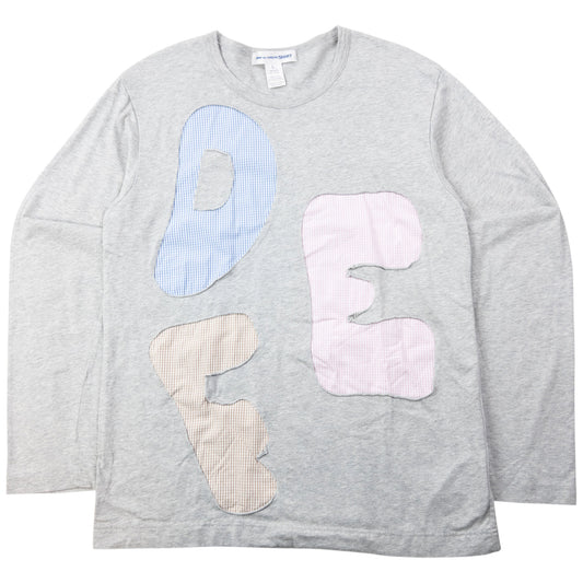 Comme Des Garçons SHIRT Patchwork Long Sleeve T Shirt Size M
