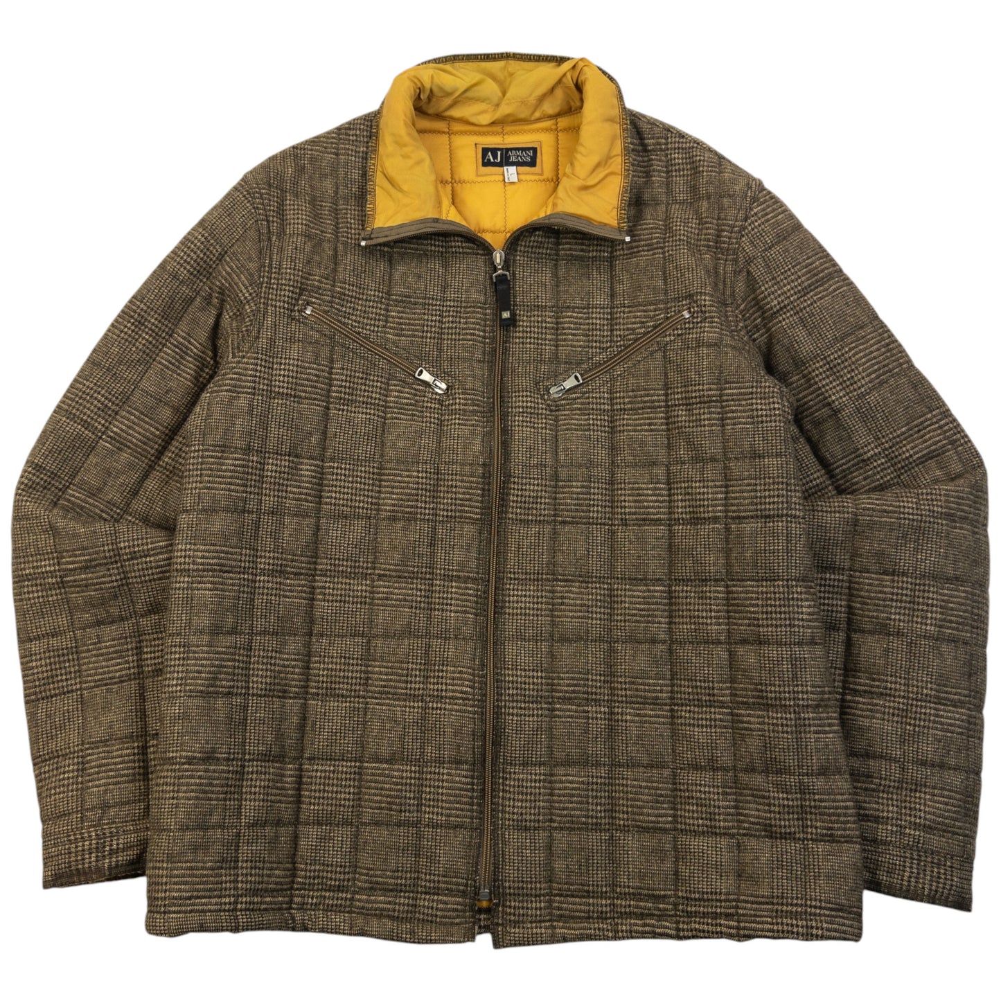 Vintage 2000s Armani Jeans Quilted Wool Jacket Size M