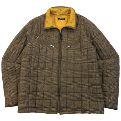 Vintage 2000s Armani Jeans Quilted Wool Jacket Size M