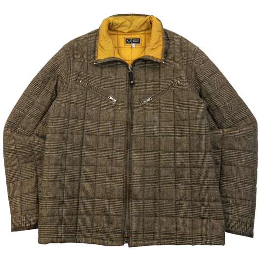 Vintage 2000s Armani Jeans Quilted Wool Jacket Size M