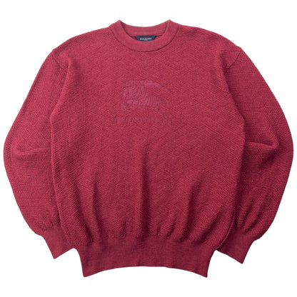 Vintage 2000s Burberry Golf Embroidered Knit Jumper Size M