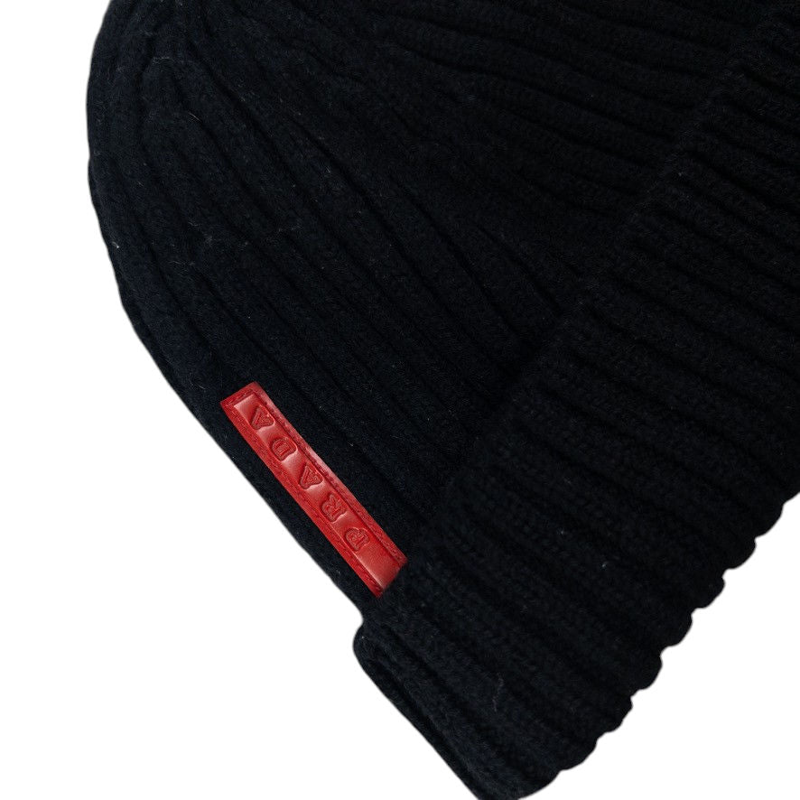 Vintage Prada Sport Ribbed Knit Beanie Hat