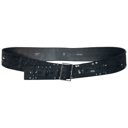 Vintage 2006 Chanel Embroidered Sequin Belt Womens Size L