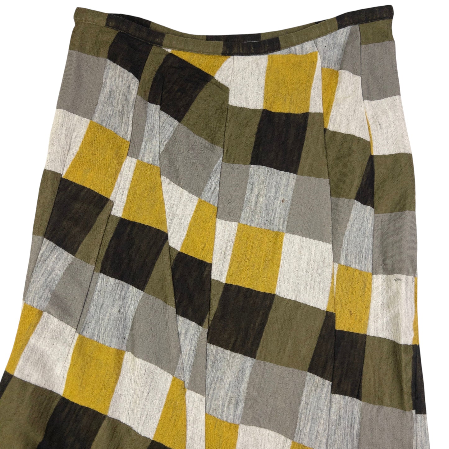 Vintage Yohji Yamamoto Asymmetric Checkered Skirt Womens Size W28
