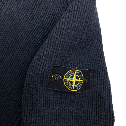 Vintage Stone Island Zip Up Knit Hoodie Size L
