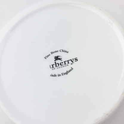 Vintage 90s Burberry Nova Check Fine Bone China Salad Bowl