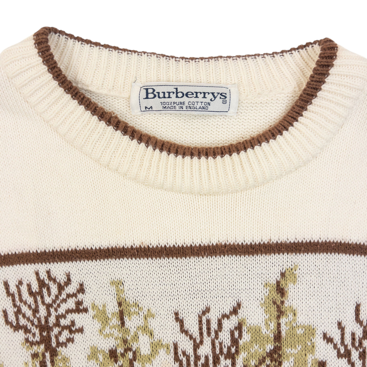 Vintage 90s Burberry Golfer Knit Jumper Size M