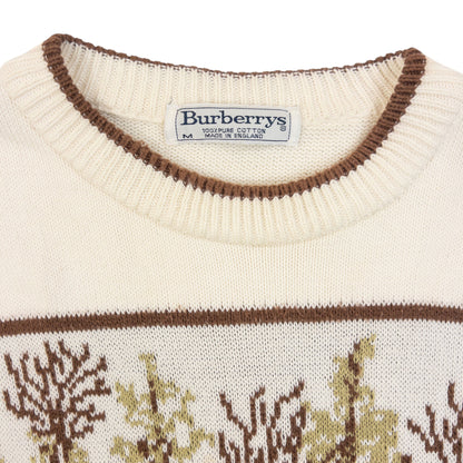 Vintage 90s Burberry Golfer Knit Jumper Size M