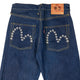 Vintage Evisu Double Football Gull Embroidered Japanese Denim Jeans Size W28