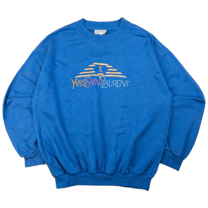 Vintage YSL Yves Saint Laurent Embroidered Sweatshirt Size M