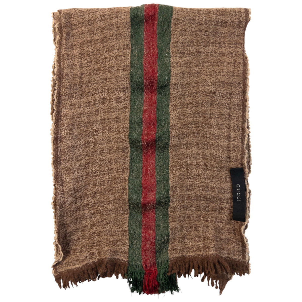 Vintage 2000s Gucci Monogram Wool Scarf