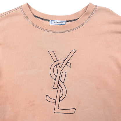 Vintage 80s YSL Yves Saint Laurent Embroidered Sweatshirt Size S