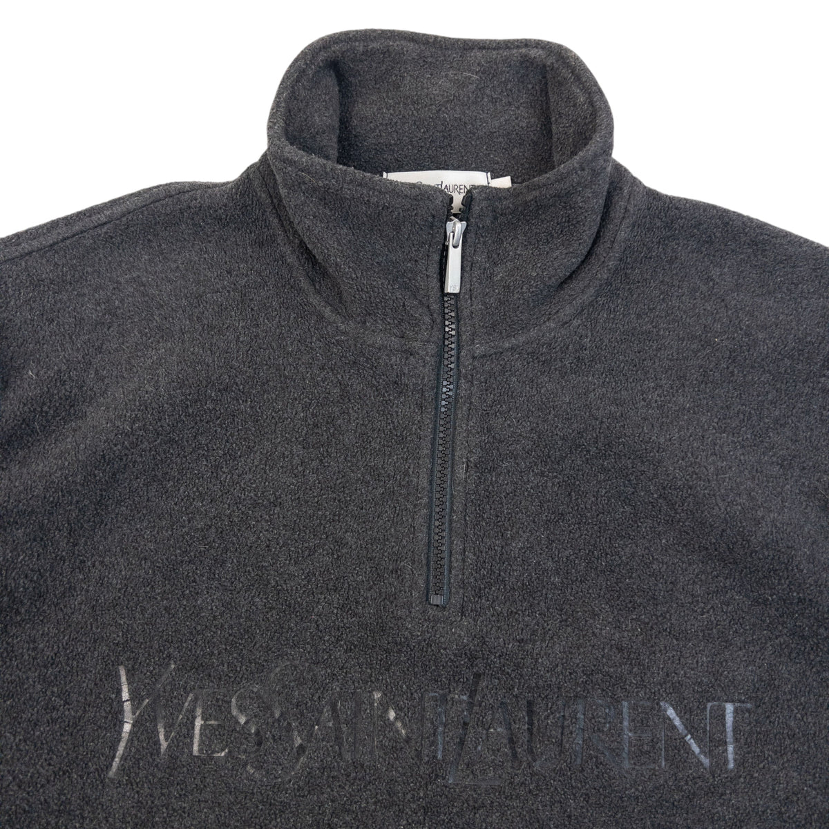 Vintage 2000s YSL Yves Saint Laurent Q Zip Fleece Sweatshirt Size L