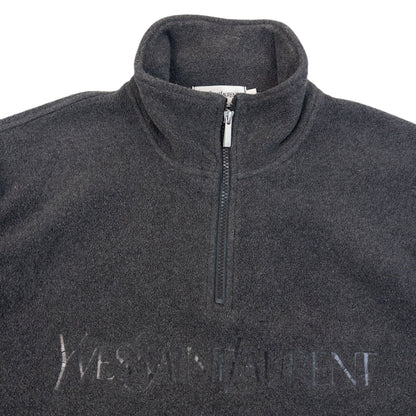 Vintage 2000s YSL Yves Saint Laurent Q Zip Fleece Sweatshirt Size L