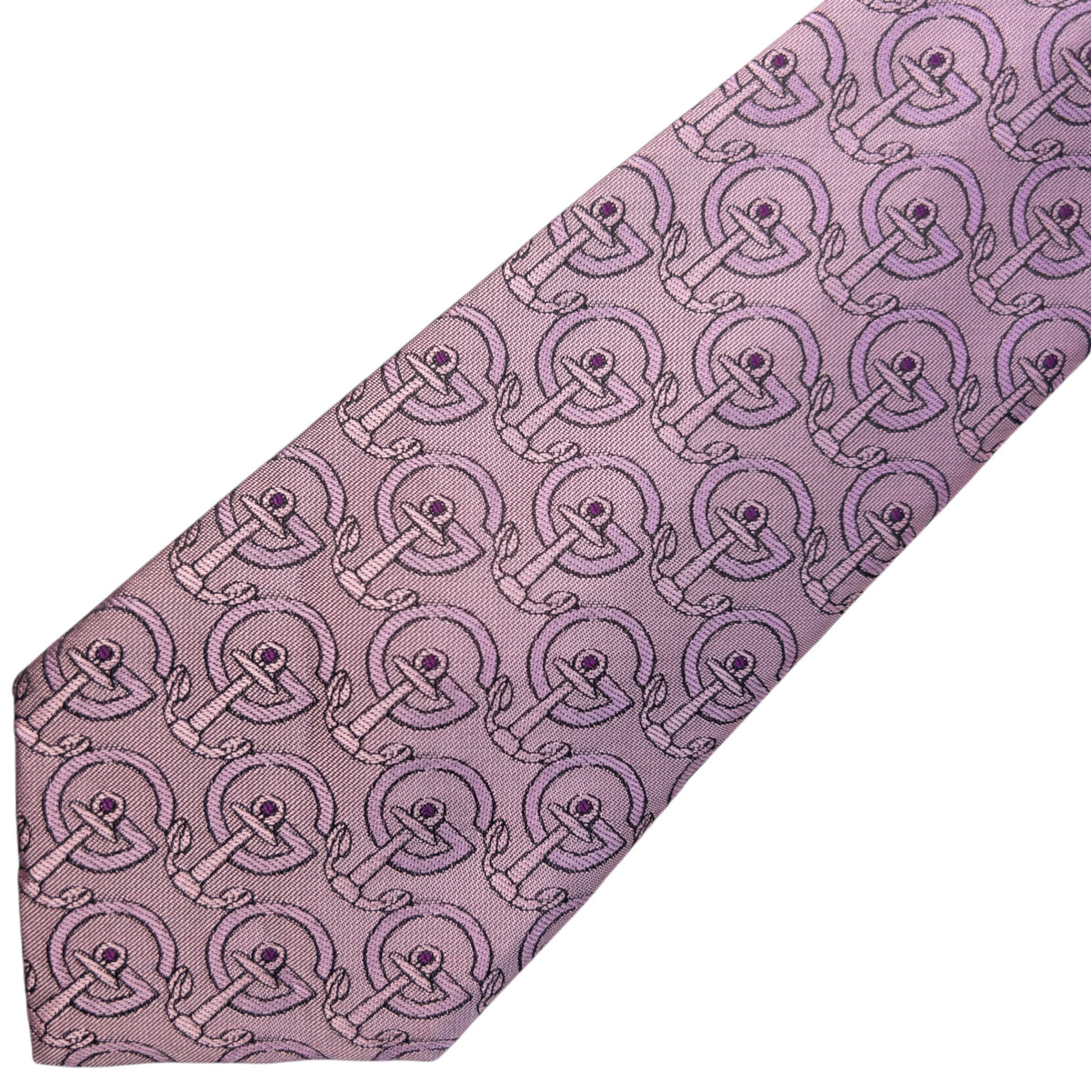 Vintage 2000s Gucci Monogram Anchor Silk Tie