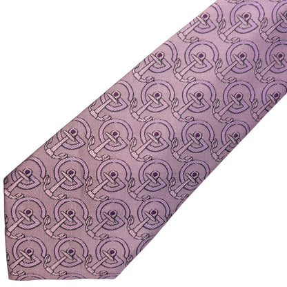 Vintage 2000s Gucci Monogram Anchor Silk Tie