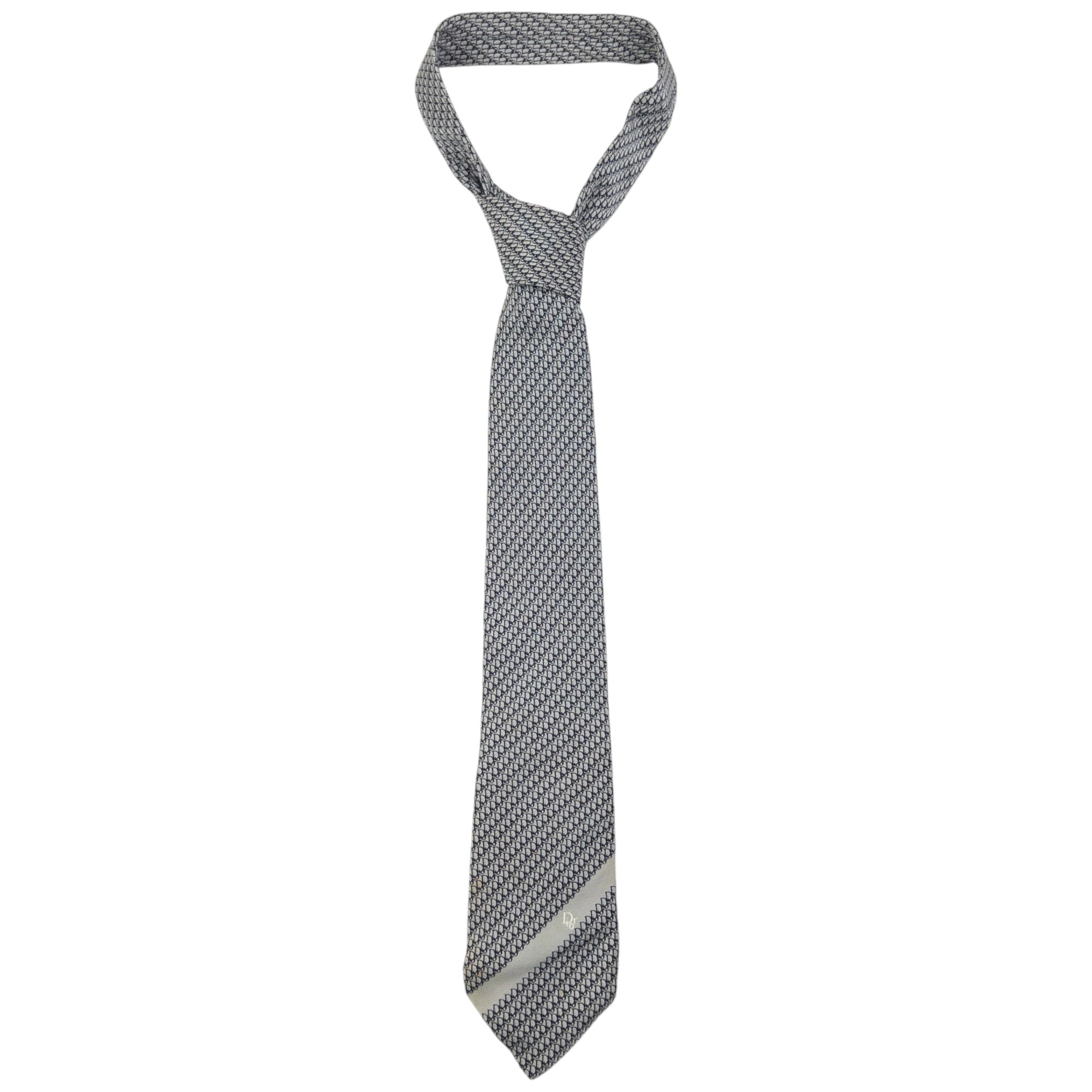 Vintage Dior Monsieur Monogram Silk Tie