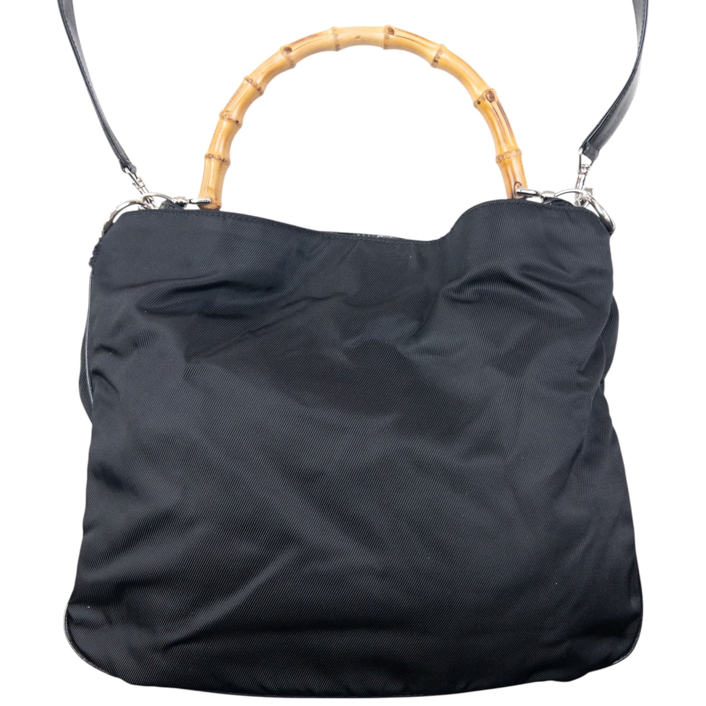 Vintage 2000s Gucci Bamboo Handle Hobo Handbag