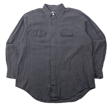 Vintage 90s Issey Miyake Linen Long Sleeve Button Up Linen Shirt Size XL