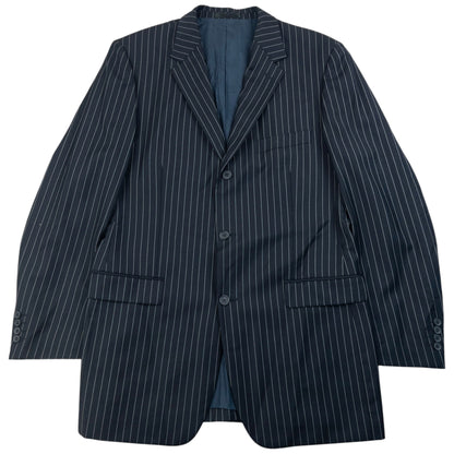 Vintage 90s YSL Yves Saint Laurent Pinstripe Jacket & Trousers Suit Set Size L